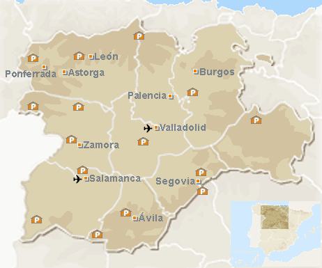 Segovia Spain Map. Click the symbol on the map to