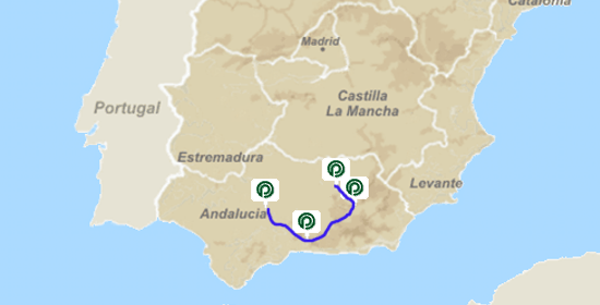 Map of Andalusia Legacy route II